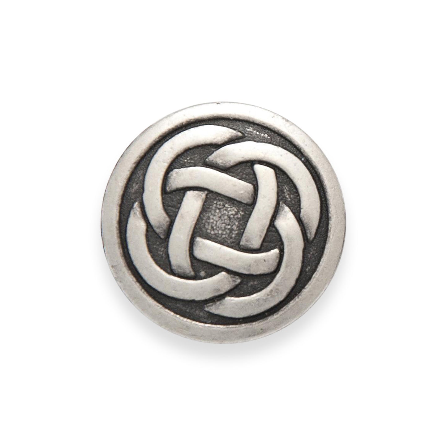 Celtic Knot Buttons Round Oxidized Silver Metal
