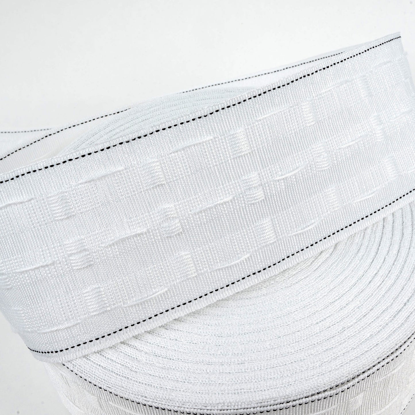 3 Inch 75mm Pencil Pleat Curtain Heading Tape White