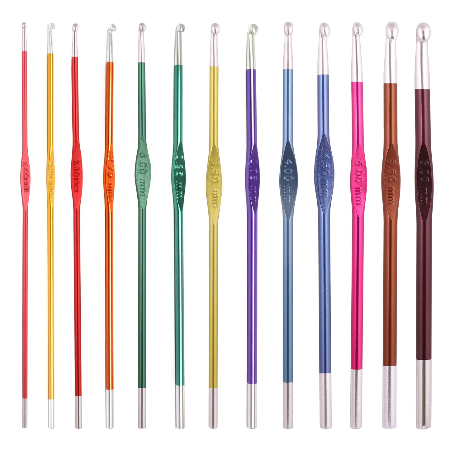 KnitPro Zing Single Ended Crochet hooks Sizes 2 - 6mm