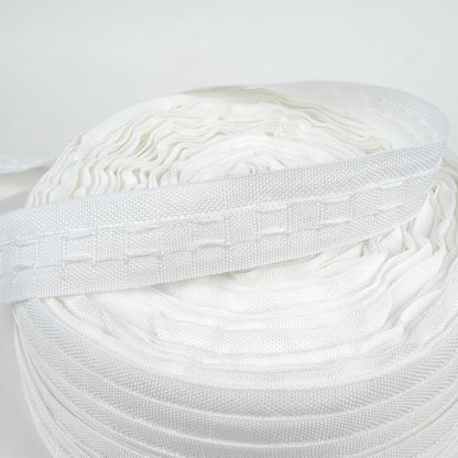 1 Inch 25mm Pencil Pleat Curtain Heading Tape White
