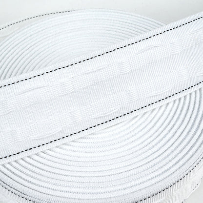 2 Inch 50mm Pencil Pleat Curtain Heading Tape White