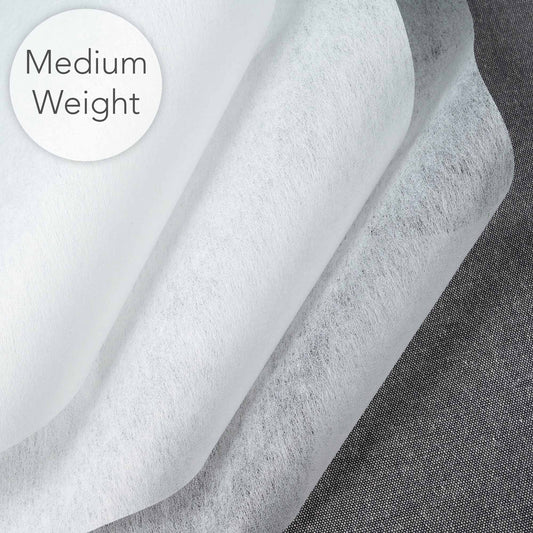 Iron On Fusible Interfacing White Medium Weight