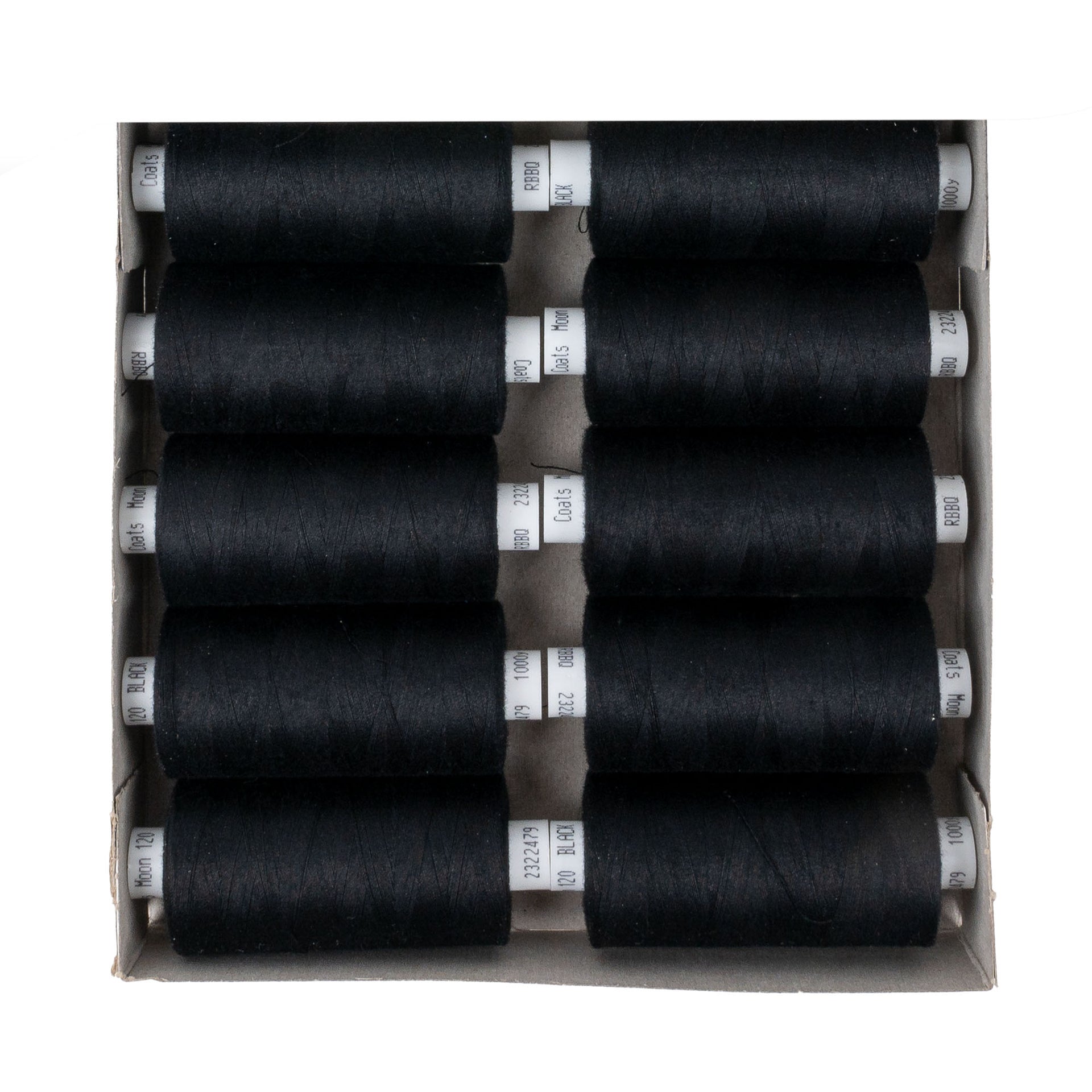 Coats Moon Neutral Mix 120s Sewing Thread - Box Of 10 Reels - 1000 Yard Spools e Coats Moon Neutral Mix 120s Sewing Thread - Box Of 10 Reels - 1000 Yard Spools e